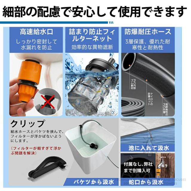【12Mpa】 高圧洗浄機 コードレス 高水圧 業務用 50度の温水 6in1 強力噴射 軽量 充電式 21v マキタ バッテリー対応 自吸タイプ 水道接続 家庭用 3段階調整 2025