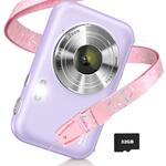 デジタルカメラ デジカメ トイカメラ キッズカメラ 1080P 4400万画素 16倍ズーム 手振れ補正 セルフタイマー 連写 ミニカメラ 軽量 学生 修学旅行 撮影初心者向け 32Gカード付属 黒
