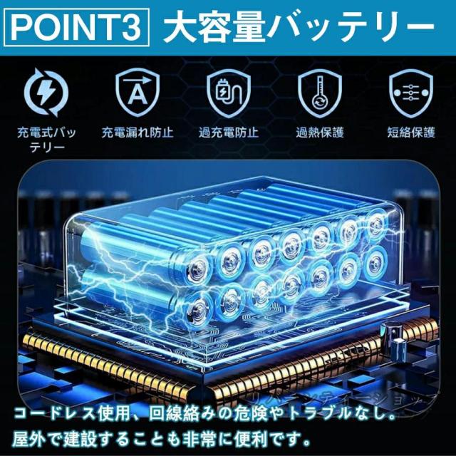 チェーンソー 充電式 チェンソー 6インチ マキタ バッテリー互換 電動ノコギリ 小型 コードレス 強力 片手 軽量 切段物径20cm 木工切断 枝切り 伐採 女性_8