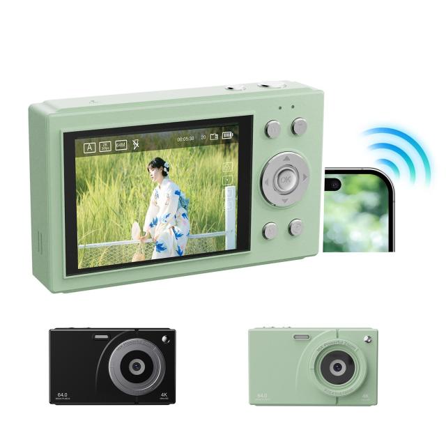デジタルカメラ 4K 4800万画素 Wi-Fi機能 コンパクト キッズデジカメラ 2.8インチ大画面 16倍ズーム 子供用トイカメラ キッズカメラ 子どもカメラ  録画 小学生 女の子 男の子 初心者 修学 旅行 入学 卒業式