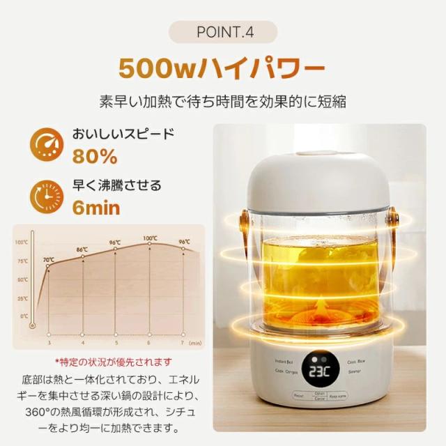 ケトル 電気ケトル ガラスケトル 保温機能付きケトル 温度調節 電気ポット 0.5L 湯沸かし器 ステンレス 予約機能 空焚き防止 自動オフ 耐熱ガラス ゆで卵 お茶紅茶 耐熱ガラス 透明一人暮らし新生活 一台多役