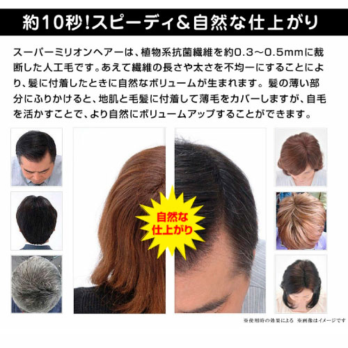 2個】スーパーミリオンヘアー メンズ ヘアファンデーション ダーク