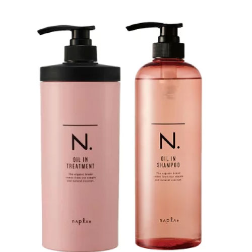 【SET】ナプラ エヌドット オイルインシャンプー&トリートメント 750ml/750g(napla N. polish oil ツヤ感 保湿効果 パサつき 美容室 サロン 人気 頭皮 洗浄 頭皮ケア ツヤ うねり 柔らかな髪 美髪)