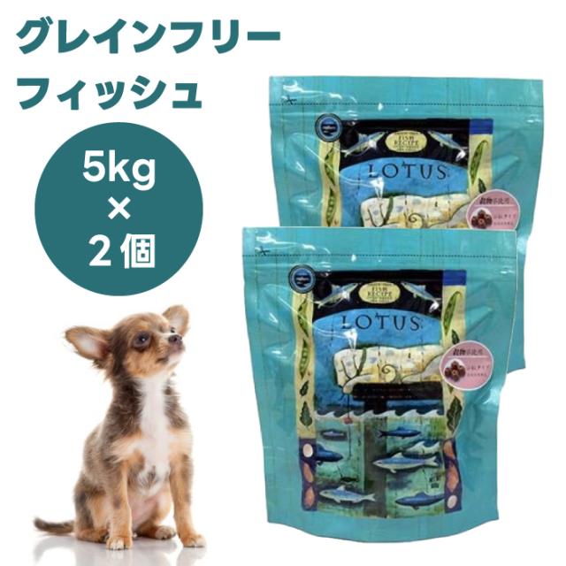 ロータス グレインフリー フィッシュレシピ 小粒 5kgx2個 ドッグフード 犬 餌 オーブンベイク ヒューマングレード LOTUS