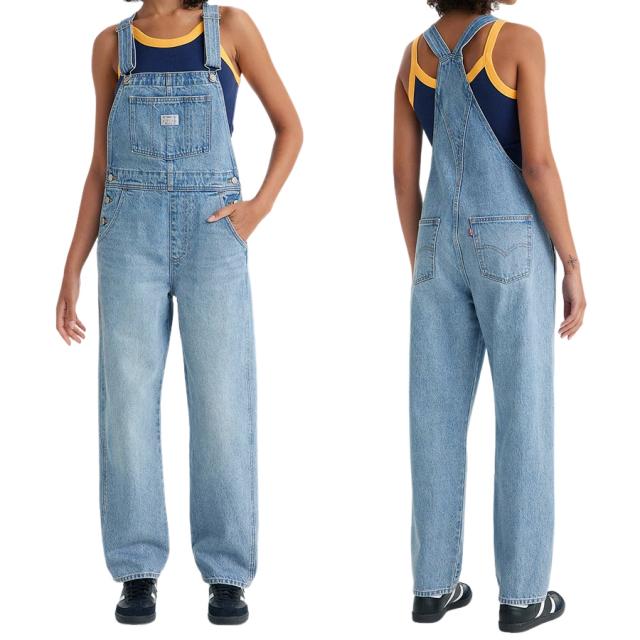レディース オーバーオールリーバイス LEVI'S853150016 リーバイスプレミアム Vintage Womens OverallsLight Blue ライトブルー バギー ワイドパンツ アメカジウォッシュ ジェンダーフリー ローライズ ジーンズ ジーパン レトロ_1