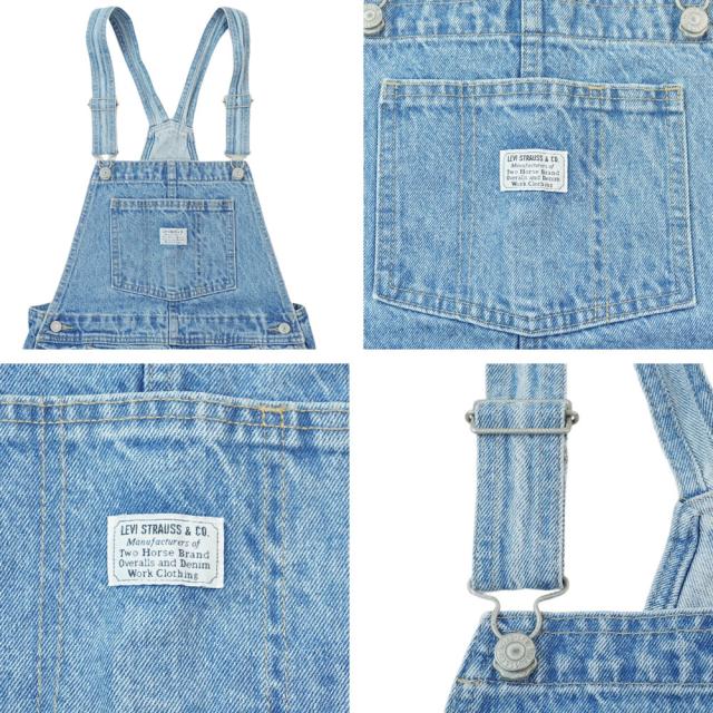 レディース オーバーオールリーバイス LEVI'S853150016 リーバイスプレミアム Vintage Womens OverallsLight Blue ライトブルー バギー ワイドパンツ アメカジウォッシュ ジェンダーフリー ローライズ ジーンズ ジーパン レトロ_3