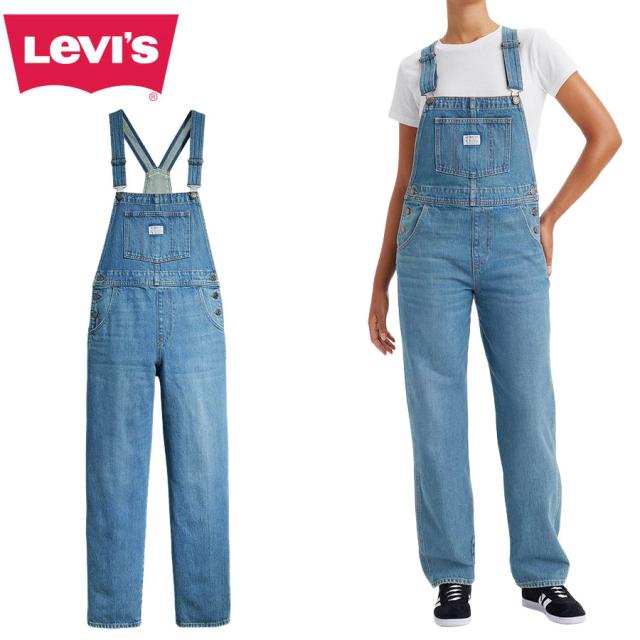 レディース オーバーオールリーバイス LEVI'S853150024 VINTAGE DENIM OVERALLLight Blue ライトブルー バギー ワイドパンツ アメカジウォッシュ ジェンダーフリー ローライズ ジーンズ ジーパン レトロ