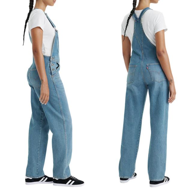 レディース オーバーオールリーバイス LEVI'S853150024 VINTAGE DENIM OVERALLLight Blue ライトブルー バギー ワイドパンツ アメカジウォッシュ ジェンダーフリー ローライズ ジーンズ ジーパン レトロ_1