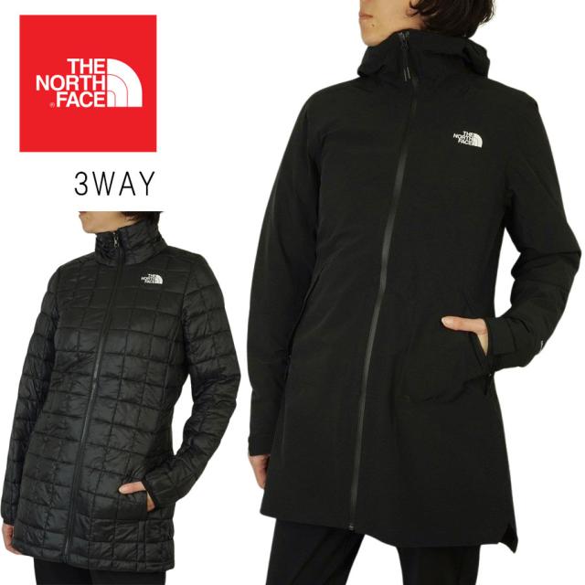 ノースフェイスTHE NORTH FACE レディース 3ウェイジャケットW TBALL TRI PKAウィメンズ サーモボール トリクライメイト パーカーTNF BLACK(ブラック)女性用 3way マウンテンパーカー マウンパ アウトドア キャンプ 黒