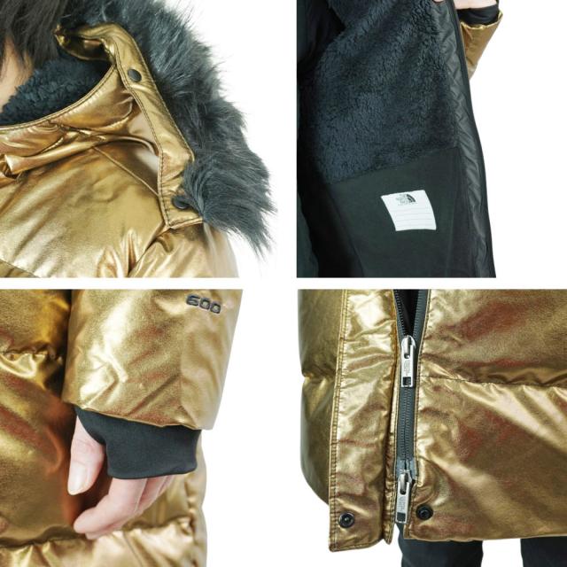 ノースフェイスTHE NORTH FACEガールズ ジャケットG NORTH DOWN LG PRKAガールズ ノース ダウン ロングパーカーDARKOAKMETALLIC(ダークオークメタリック) CAMEO PINK(カメオピンク)ダウン コート アウター フード レディース_5