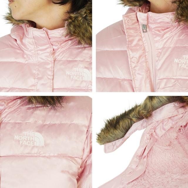 ノースフェイスTHE NORTH FACEガールズ ジャケットG NORTH DOWN LG PRKAガールズ ノース ダウン ロングパーカーDARKOAKMETALLIC(ダークオークメタリック) CAMEO PINK(カメオピンク)ダウン コート アウター フード レディース_9