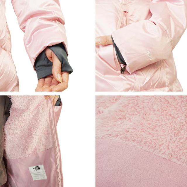 ノースフェイスTHE NORTH FACEガールズ ジャケットG NORTH DOWN LG PRKAガールズ ノース ダウン ロングパーカーDARKOAKMETALLIC(ダークオークメタリック) CAMEO PINK(カメオピンク)ダウン コート アウター フード レディース_10