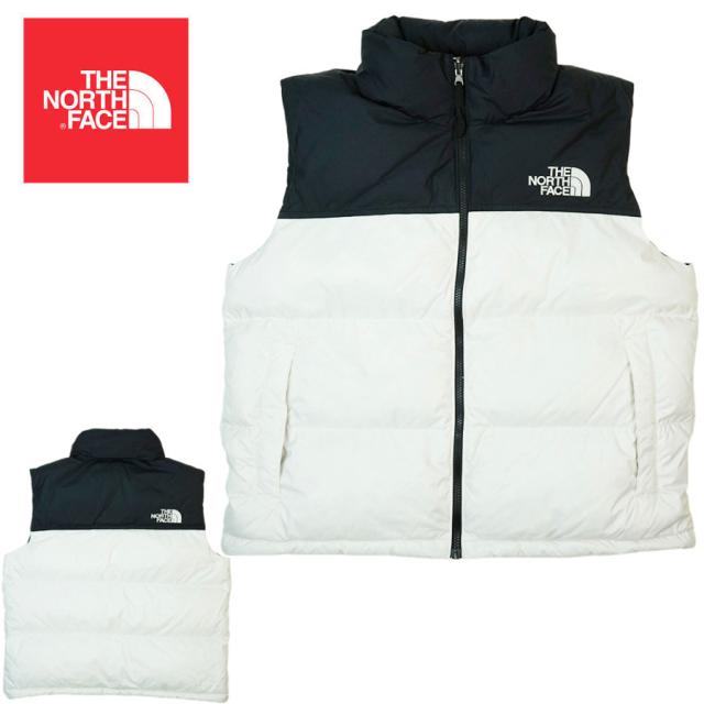 ノースフェイスTHE NORTH FACE レディース ダウンベストW 1996 RETRO NUPTSE VEST1996レトロヌプシベストGRDNIAWHT/TNFBK ホワイト ブラック 白 黒2ウェイ フード付き レイヤード 重ね着