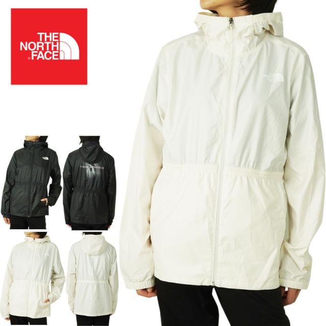ノースフェイス THE NORTH FACEレディース ジャケットW CYCLONE WIND HOODIEサイクロン ウィンド フーディーガーデニアホワイト ブラック防風 マウンパ ナイロン キャンプ