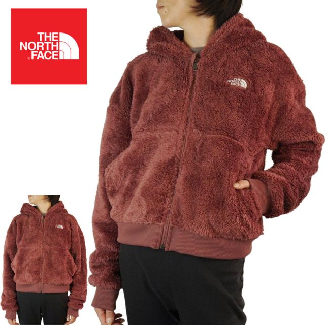 ノースフェイス THE NORTH FACEレディース ジャケットG SUAVE OSO FZ HDYユースサイズ ボア フリースジャケットワイルドジンジャー ワイン キッズシェルパ フーディー ファー