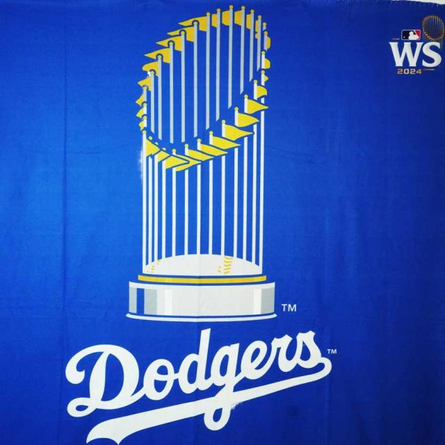 ロサンゼルス ドジャース公式グッズブランケット 大判 毛布 チェック柄