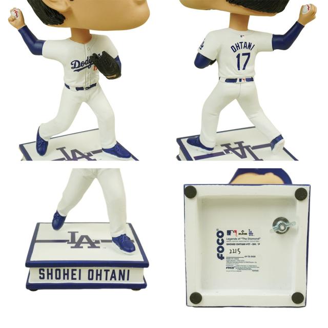 大谷翔平 ボブルヘッド シリアルナンバー入り9.5インチ ビッグヘッド フィギュアMLB BIG HEADS 9.5INCHLA DODGERS ロサンゼルス ドジャース メジャー リーグ白 ユニフォーム インテリア 24.13cm ピッチング 限定観戦 応援グッズ 公式グッズ 野球