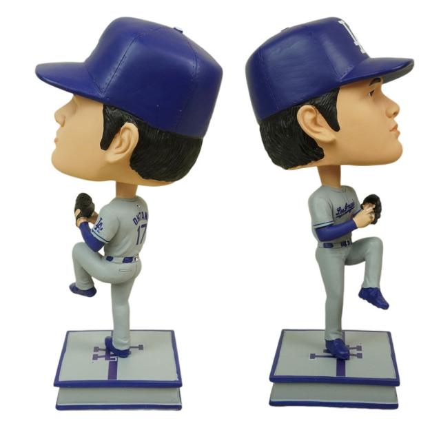 大谷翔平 ボブルヘッド シリアルナンバー入り9.5インチ ビッグヘッド アウェイ フィギュアMLB BIG HEADS 9.5INCHLA DODGERS ロサンゼルス ドジャース メジャーリーググレー ユニフォーム インテリア 24.13cm ピッチング応援グッズ 公式グッズ 野球