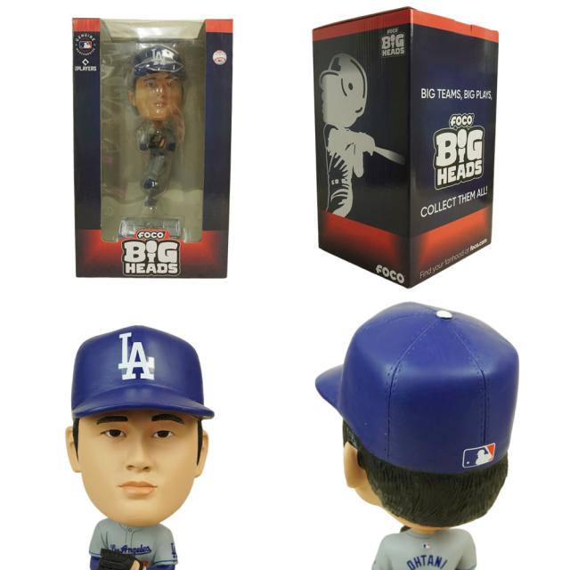 大谷翔平 ボブルヘッド シリアルナンバー入り9.5インチ ビッグヘッド アウェイ フィギュアMLB BIG HEADS 9.5INCHLA DODGERS ロサンゼルス ドジャース メジャーリーググレー ユニフォーム インテリア 24.13cm ピッチング応援グッズ 公式グッズ 野球