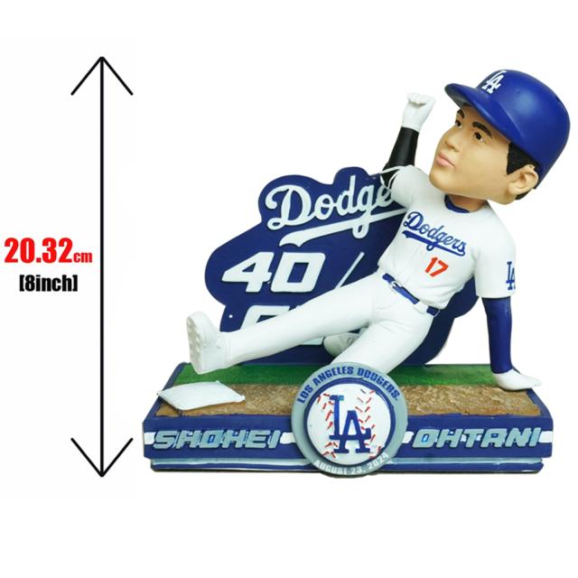 大谷翔平 ボブルヘッド シリアルナンバー入り8インチ 40/40 スライディング ボブルヘッド フィギュアMLB 4040クラブ 8INCHLA DODGERS ロサンゼルス ドジャース メジャー リーグ インテリア 20.32cm バッティング 限定 公式グッズ