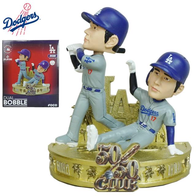 ドジャース 大谷翔平 50-50CLUB デュアルボブルヘッド 5インチ 大谷翔平 ボブルヘッド 5インチFOCO MLB 50/50CLUB DUAL BOBBLE