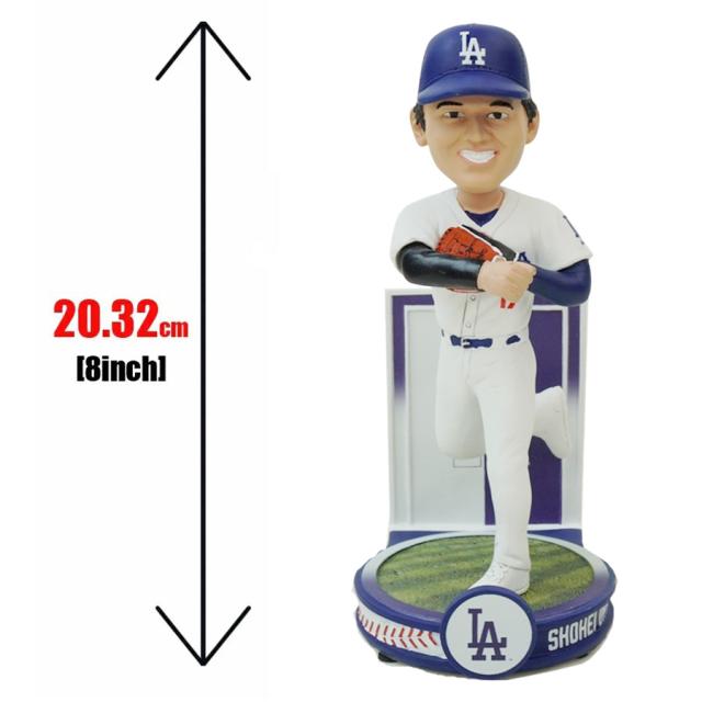 大谷翔平 ボブルヘッド シリアルナンバー入り8インチ バナーシリーズ ピッチング ボブルヘッド フィギュアMLB BANNER SERIES 8inch OHTANILA DODGERS ロサンゼルス ドジャース メジャー リーグ インテリア 20.32cm バッティング 限定 公式グッズ_1