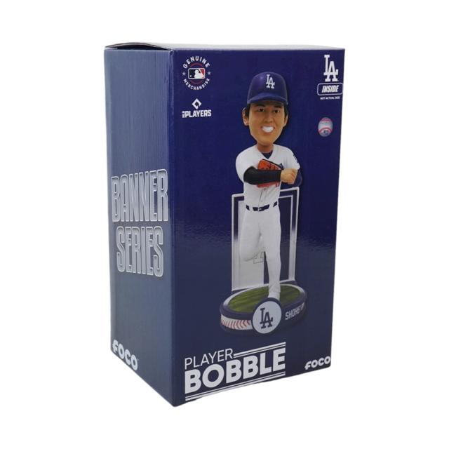 大谷翔平 ボブルヘッド シリアルナンバー入り8インチ バナーシリーズ ピッチング ボブルヘッド フィギュアMLB BANNER SERIES 8inch OHTANILA DODGERS ロサンゼルス ドジャース メジャー リーグ インテリア 20.32cm バッティング 限定 公式グッズ_9