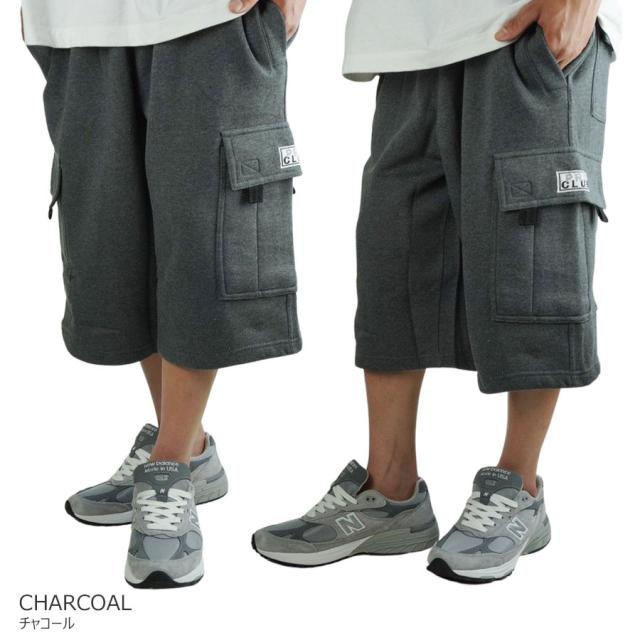 プロクラブ PRO CLUBメンズ ショーツ167 FLEECE CARGO SHORTフリースカーゴショーツ コンフォートBLACK(ブラック)CHARCOAL(チャコール)HEATHERGRAY(ヘザーグレー) NAVY(ネイビー)紺 黒 灰色 スウェット スエット HIPHOP ストリート 太め
