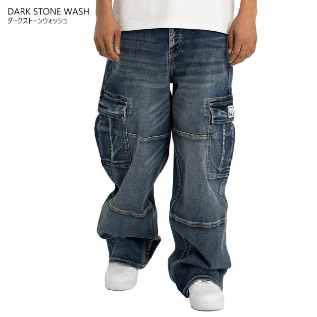 プロクラブ PRO CLUB ファッションライン FASHION LINEBAGGY DENIM CARGO バギー デニム カーゴLIGHT STONE WASH ライトストーンウォッシュDARK STONE WASH ダークストーンウォッシュジーパン ルーズ ワイドパンツ バギー ストリートミリタリー HIPH プロクラブ PRO CLUB ファッションライン FASHION LINEBAGGY DENIM