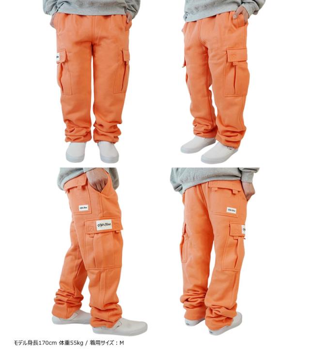 SHAKA WEAR シャカウェアメンズ パンツFCP23 スウェットカーゴパンツ 12.5oz ヘビーウェイトPEACH ピーチ ピンク ウォッシュロゴ刺繍 スエット ロサンゼルス LAギャング 西海岸 ウェストコースト