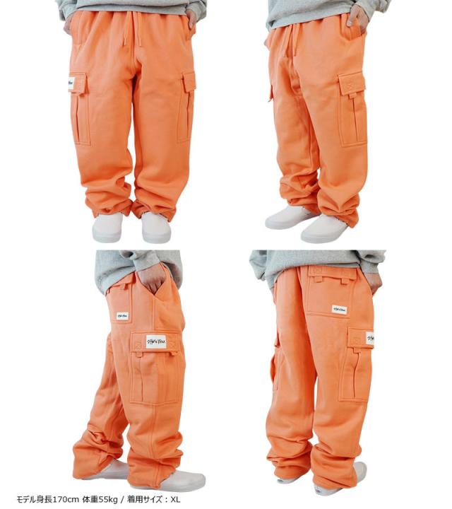 SHAKA WEAR シャカウェアメンズ パンツFCP23 スウェットカーゴパンツ 12.5oz ヘビーウェイトPEACH ピーチ ピンク ウォッシュロゴ刺繍 スエット ロサンゼルス LAギャング 西海岸 ウェストコースト