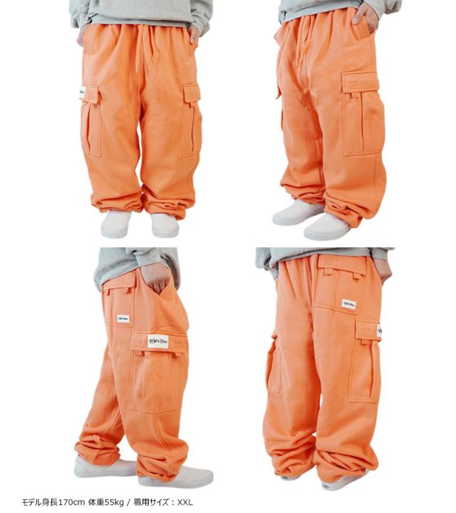 SHAKA WEAR シャカウェアメンズ パンツFCP23 スウェットカーゴパンツ 12.5oz ヘビーウェイトPEACH ピーチ ピンク ウォッシュロゴ刺繍 スエット ロサンゼルス LAギャング 西海岸 ウェストコースト