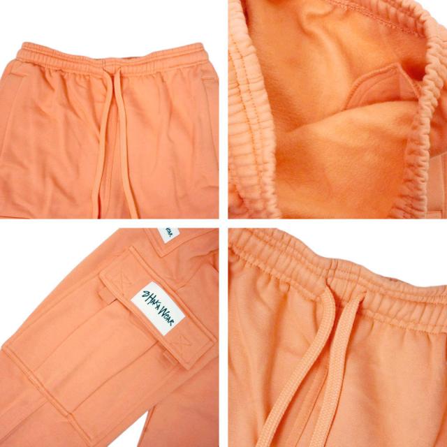 SHAKA WEAR シャカウェアメンズ パンツFCP23 スウェットカーゴパンツ 12.5oz ヘビーウェイトPEACH ピーチ ピンク ウォッシュロゴ刺繍 スエット ロサンゼルス LAギャング 西海岸 ウェストコースト