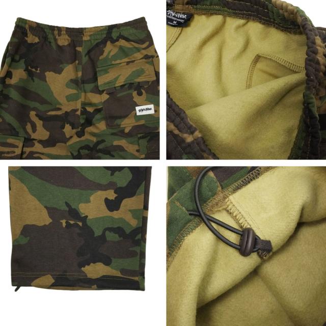 SHAKA WEAR シャカウェアメンズ スウェットパンツCCP46 HEAVY FLEECE CARGO PANTS 12.5OZヘビーフリースカーゴパンツ 12.5オンス 厚地OLIVE CAMO オリーブ カモフラージュ 迷彩 ヘビーウェイトLA ギャングスタ ロサンゼルス SHAKA WEAR シャカウェアメンズ スウェットパンツCCP46 HEAVY FLEECE