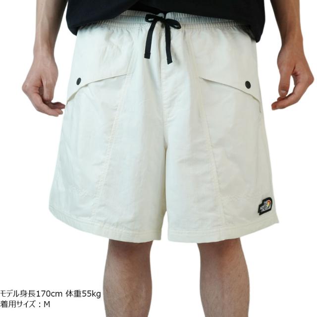 ノースフェイスTHE NORTH FACE メンズ ショーツ USA企画 日本未入荷M OUTLINE SHORTメンズ アウトライン ショート パンツGARDENIA WHITE（ガーデニアホワイト）ズボン 半ズボン ハーフパンツ ハーパン ロゴ アウトドア キャンプ ストリート