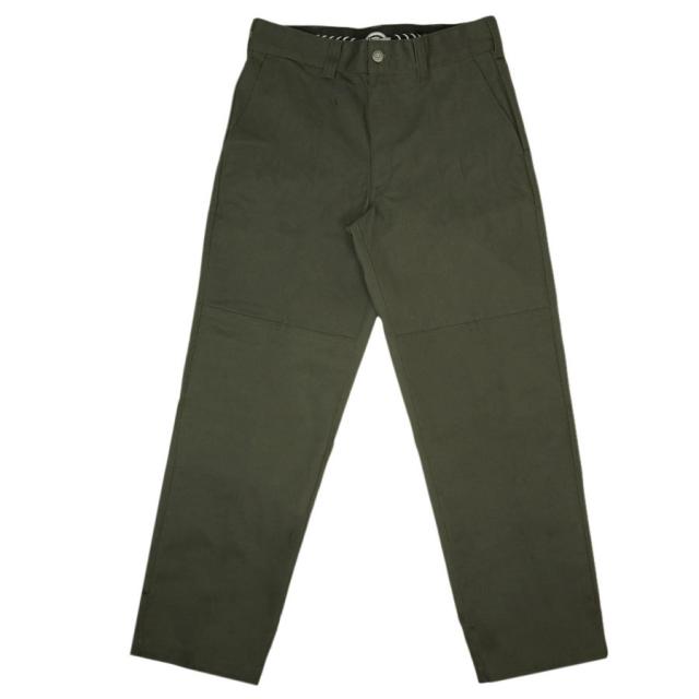 DICKIES x SPITFIRE ディッキーズ x スピットファイアメンズ パンツ スピットファイヤーDOUBLE KNEE PANT ダブルニーパンツOLIVEGREEN オリーブグリーン カーキツイル レギュラーフィットコラボ スケボー ローライダー 作業着 スケーター_3