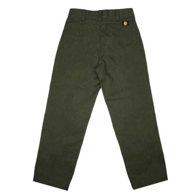 DICKIES x SPITFIRE ディッキーズ x スピットファイアメンズ パンツ スピットファイヤーDOUBLE KNEE PANT ダブルニーパンツOLIVEGREEN オリーブグリーン カーキツイル レギュラーフィットコラボ スケボー ローライダー 作業着 スケーター_4