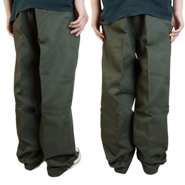 DICKIES x SPITFIRE ディッキーズ x スピットファイアメンズ パンツ スピットファイヤーDOUBLE KNEE PANT ダブルニーパンツOLIVEGREEN オリーブグリーン カーキツイル レギュラーフィットコラボ スケボー ローライダー 作業着 スケーター_2