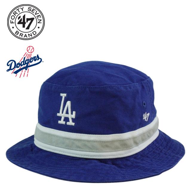 【クリックポスト対応可】男女兼用 ハットフォーティーセブンブランド47 BRANDBUCKET HAT バケットハットDODGERS (ドジャース ロイヤル)男女兼用 MLB メジャー LA 青 スポーツ アウトドア