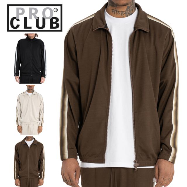 プロクラブ PRO CLUB ファッションライン FASHION LINESUNSET TRACK JACKET サンセット トラック ジャケットブラウン ブラック ムーンビームジャージ ルーズ セットアップ ストリート シンプルライン HIPHOP 西海岸 スポーティ Y2K