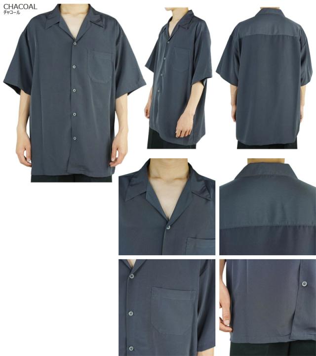 CALTOP キャルトップ カルトップメンズ シャツ【クリックポスト発送】3003 SS SHIRTSショートスリーブシャツBLACK(ブラック) KHAKI(カーキ) BLUE(ブルー) NAVY(ネイビー)男女兼用 黒 紺 ベージュ 青 半袖 チカーノ ロサンゼルス HIPHOP_6