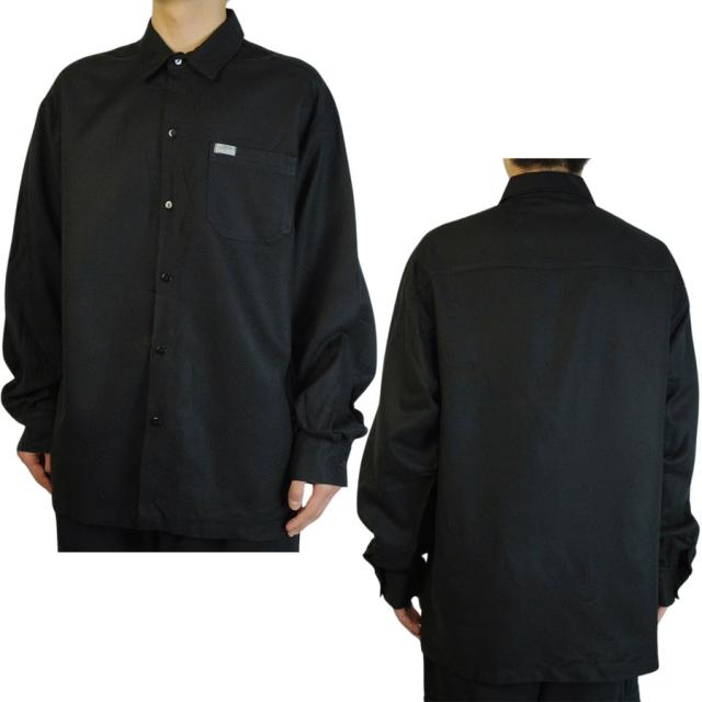 CALTOP キャルトップ カルトップメンズ シャツ2000 SOLID LONG SLEEVE SHIRTSソリッド ロングスリーブシャツBLACK(ブラック) BURGUNDY(バーガンディ) NAVY(ネイビー)チカーノ ボタンダウン 無地 カラー シンプル ストリー_2