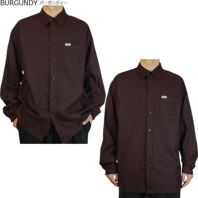 CALTOP キャルトップ カルトップメンズ シャツ2000 SOLID LONG SLEEVE SHIRTSソリッド ロングスリーブシャツBLACK(ブラック) BURGUNDY(バーガンディ) NAVY(ネイビー)チカーノ ボタンダウン 無地 カラー シンプル ストリー_4