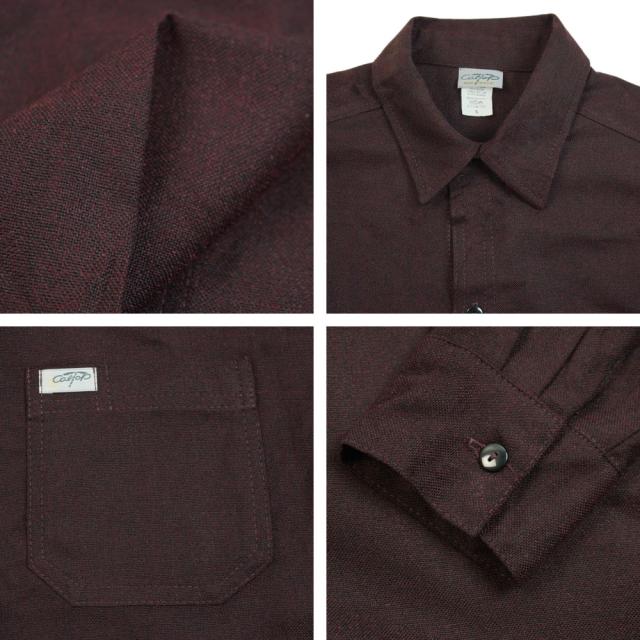 CALTOP キャルトップ カルトップメンズ シャツ2000 SOLID LONG SLEEVE SHIRTSソリッド ロングスリーブシャツBLACK(ブラック) BURGUNDY(バーガンディ) NAVY(ネイビー)チカーノ ボタンダウン 無地 カラー シンプル ストリー_6