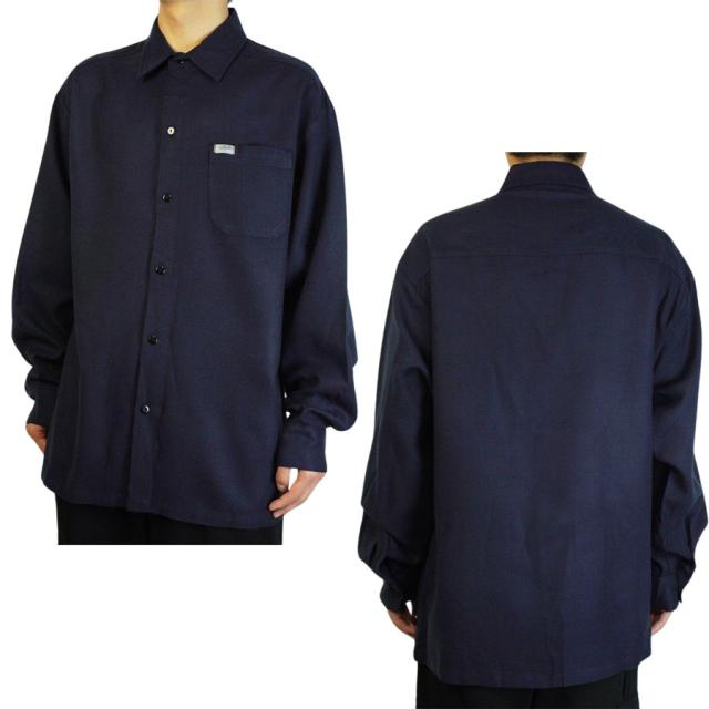 CALTOP キャルトップ カルトップメンズ シャツ2000 SOLID LONG SLEEVE SHIRTSソリッド ロングスリーブシャツBLACK(ブラック) BURGUNDY(バーガンディ) NAVY(ネイビー)チカーノ ボタンダウン 無地 カラー シンプル ストリー_8