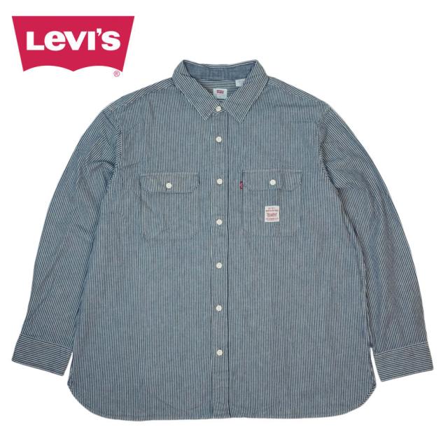 メンズ シャツリーバイス LEVI'S ザ ワーカー リラックス フィット ヒッコリーシャツTHE WORKER RELAXED FIT HICKORY SHIRTSワークシャツ INDIGO インディゴ デニムクラシック レトロ ヴィンテージジェンダーフリー デニム DENIM 501