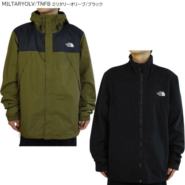 ノースフェイスTHE NORTH FACEメンズ ジャケットM ANTORA TRICLIMATEメンズ アントラ トリクラメイトミリタリーオリーブ/ブラックファイアリーレッド/ブラックブラック/バナディスグレーマウンテンパーカー フリース 3way 3in1_1
