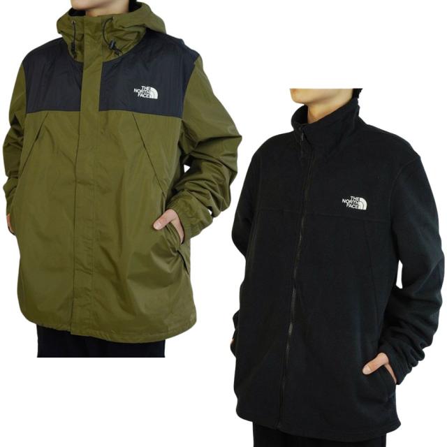 ノースフェイスTHE NORTH FACEメンズ ジャケットM ANTORA TRICLIMATEメンズ アントラ トリクラメイトミリタリーオリーブ/ブラックファイアリーレッド/ブラックブラック/バナディスグレーマウンテンパーカー フリース 3way 3in1_2