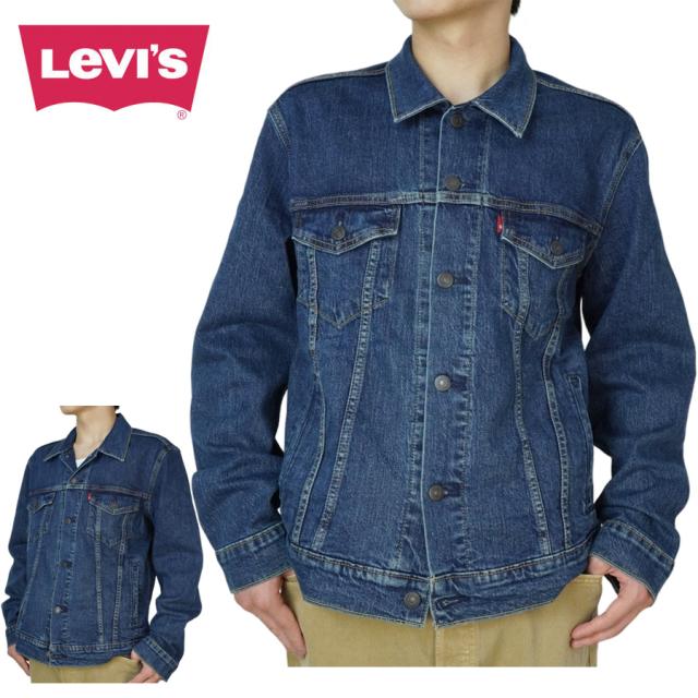 リーバイス LEVI'S デニムジャケットトラッカージャケット スタンダードフィット THE TRUCKER JACKET STANDARD FITスタジアムジャケット リラックスフィットMEDIUM INDIGO ミディアムインディゴジージャン Gジャン アウター 上着 ジェンダーレス ジェン