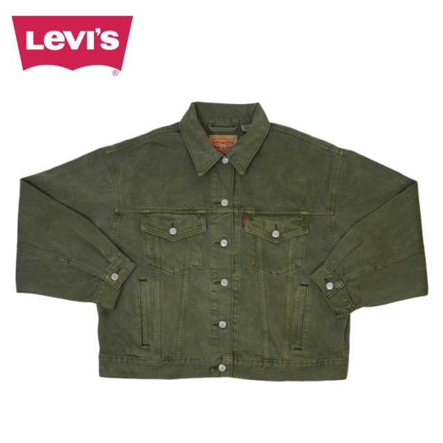 リーバイス LEVI'S デニムジャケット90s トラッカージャケット  90S TRUCKER JACKET90年代 オーバーサイズ リラックスOLIVE オリーブ カーキジージャン Gジャン アウター 上着 ジェンダーレス ジェンダーフリー